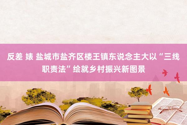反差 婊 盐城市盐齐区楼王镇东说念主大以“三线职责法”绘就乡村振兴新图景