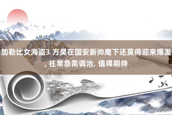 加勒比女海盗3 方昊在国安新帅麾下还莫得迎来爆发， 往常急需调治， 值得期待