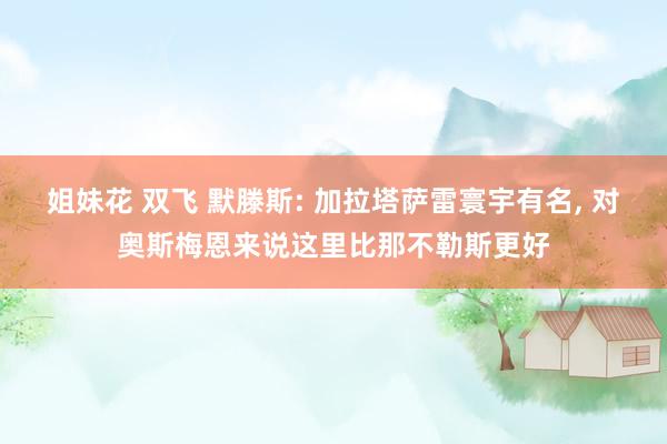 姐妹花 双飞 默滕斯: 加拉塔萨雷寰宇有名， 对奥斯梅恩来说这里比那不勒斯更好